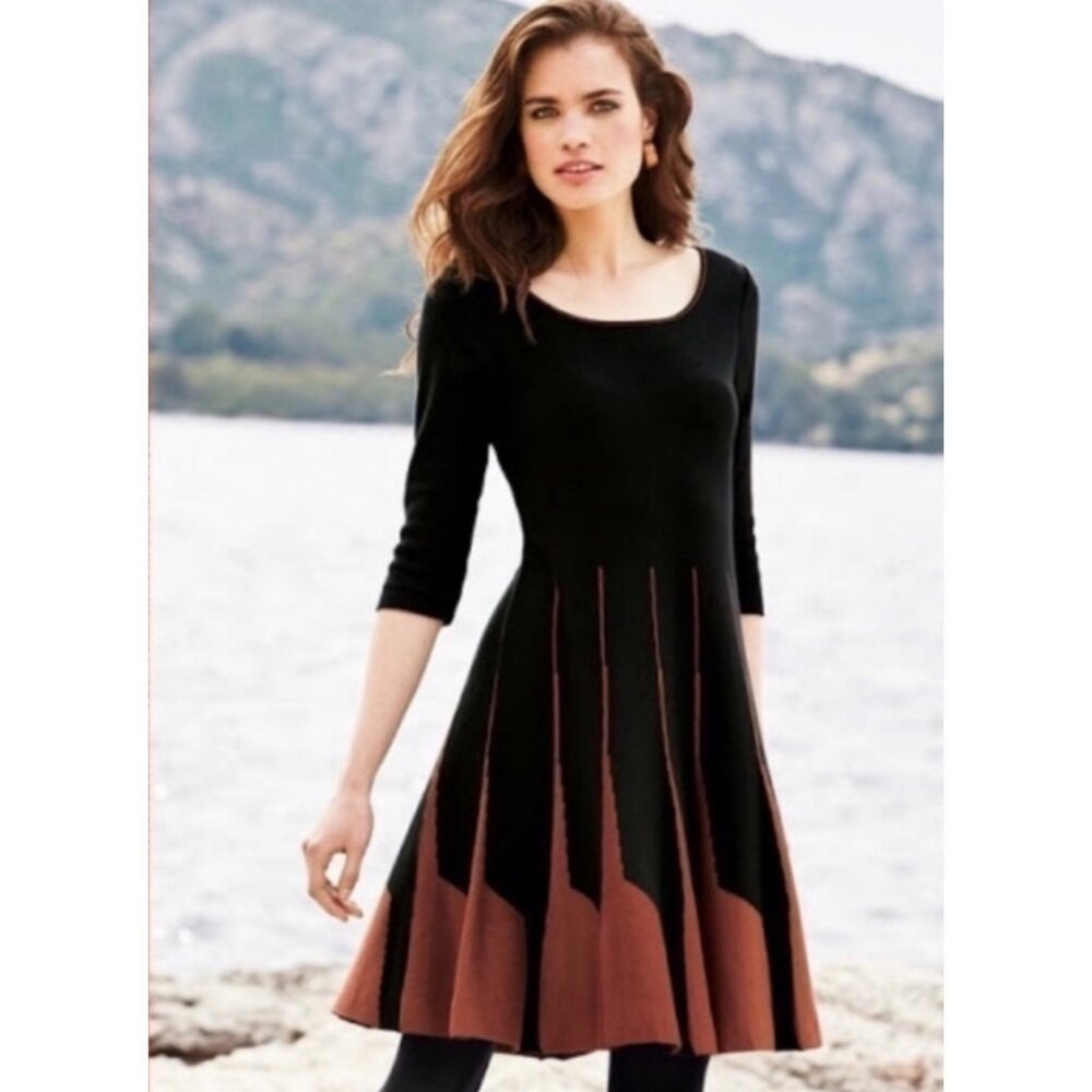 Peruvian Connection Parc Royal Pima Cotton Knit Dress Large